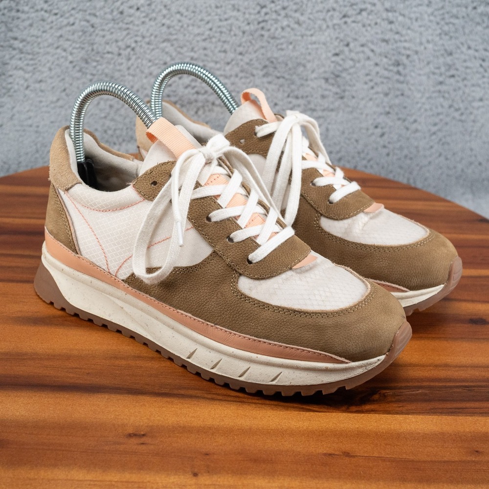 Madewell Kickoff Trainer Sneakers Womens Brown Leather Suede Low Top Size 7